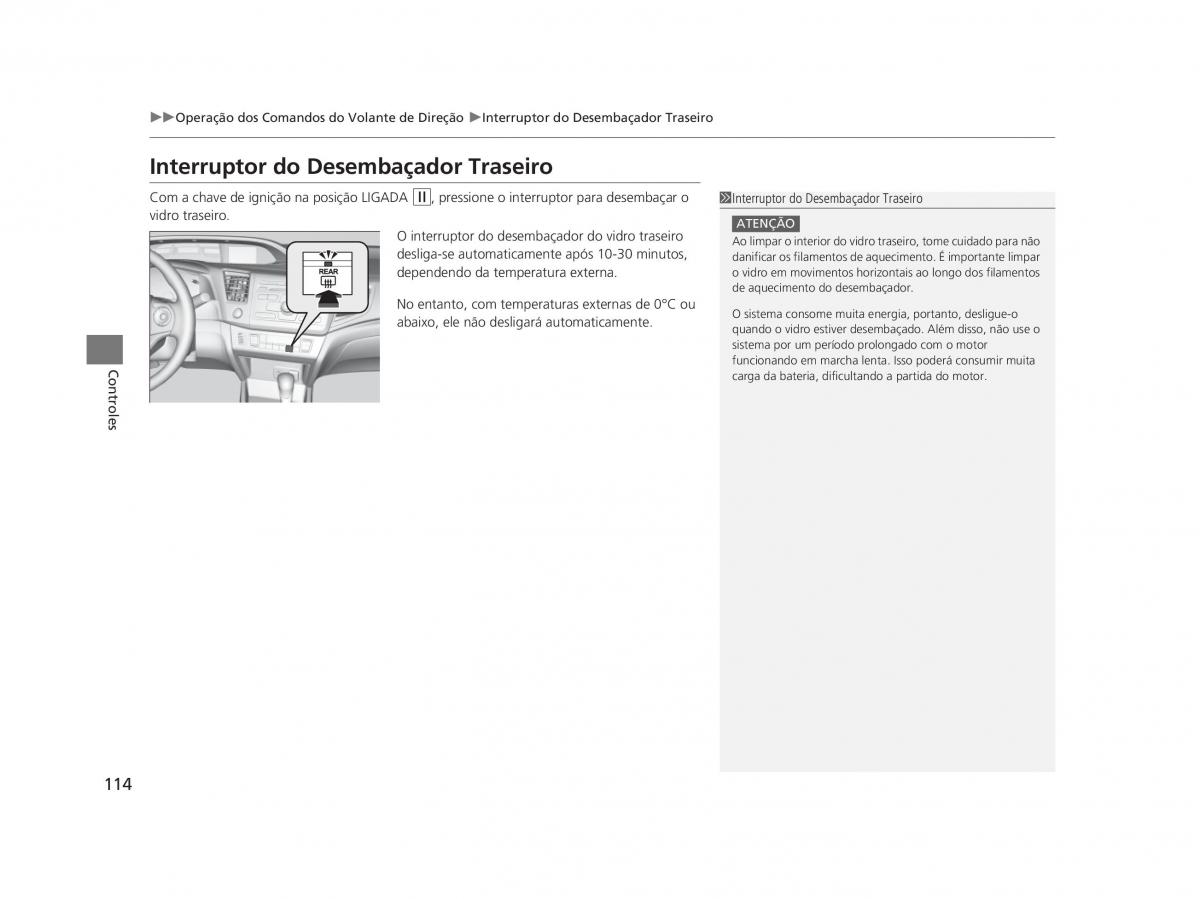 Honda Civic IX 9 manual del propietario / page 118