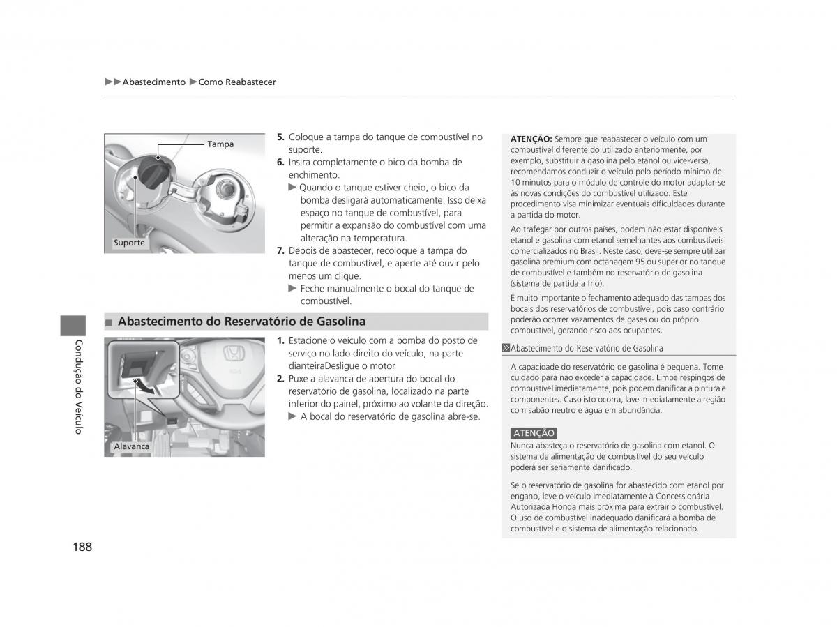 Honda Civic IX 9 manual del propietario / page 192