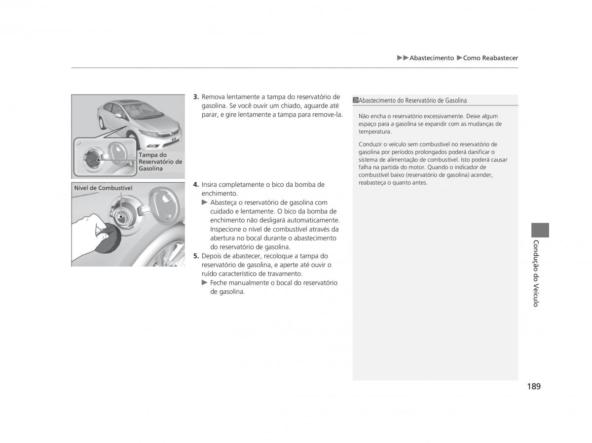 Honda Civic IX 9 manual del propietario / page 193