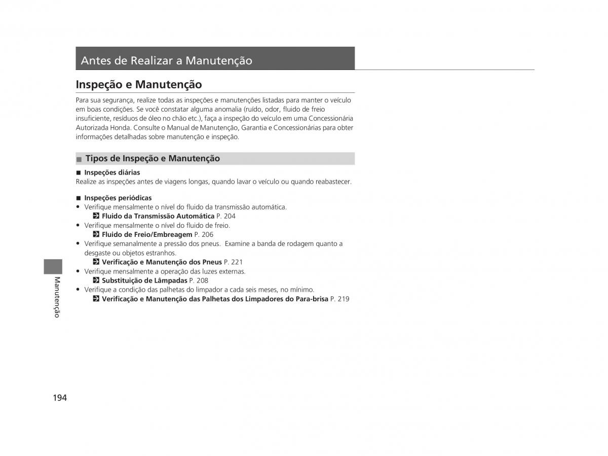 Honda Civic IX 9 manual del propietario / page 198