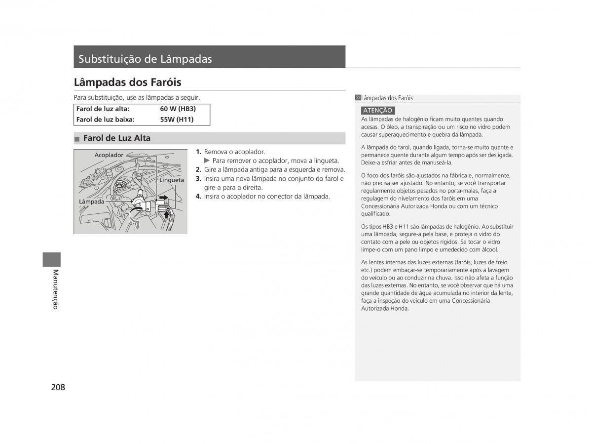 Honda Civic IX 9 manual del propietario / page 212