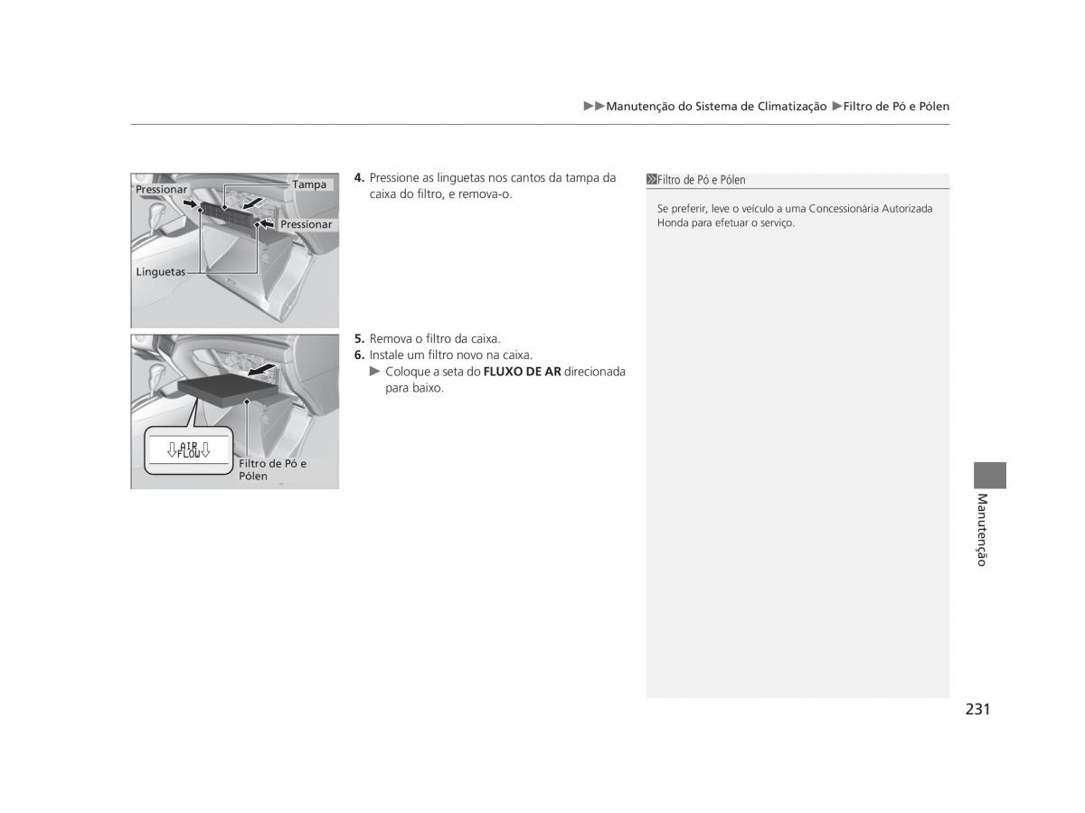 Honda Civic IX 9 manual del propietario / page 235