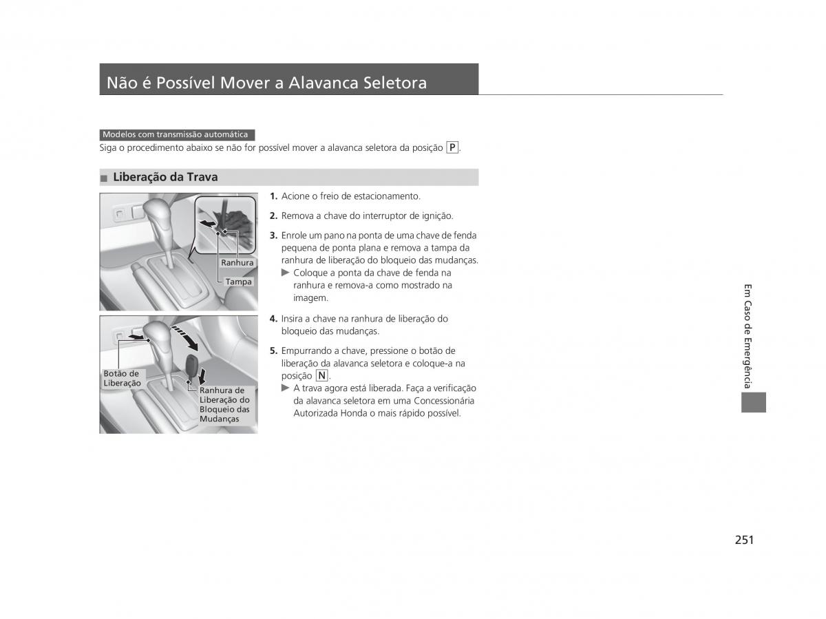 Honda Civic IX 9 manual del propietario / page 255