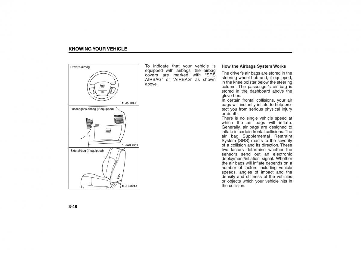 KIA Carens II 2 owners manual / page 57