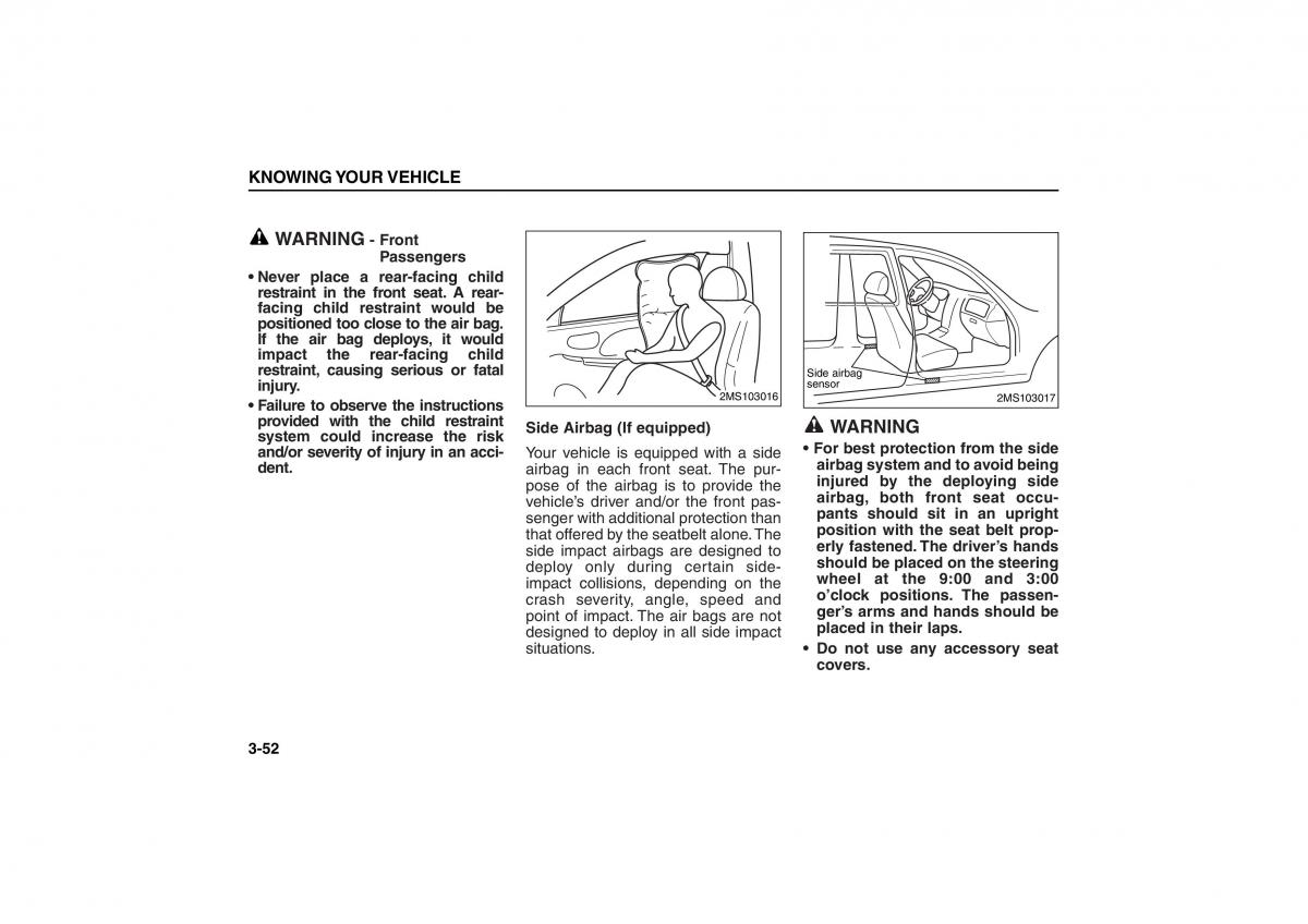 KIA Carens II 2 owners manual / page 61