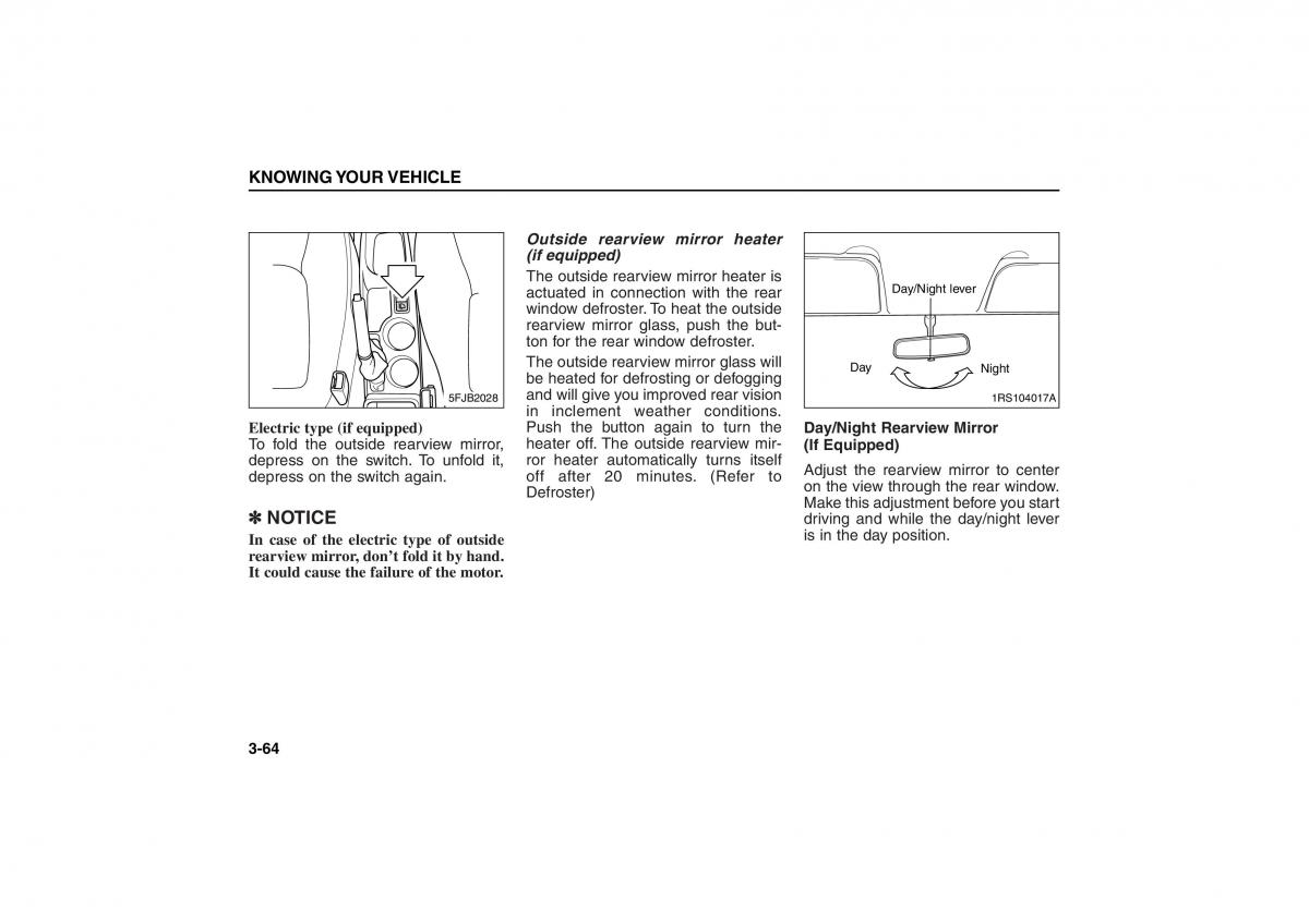 KIA Carens II 2 owners manual / page 73