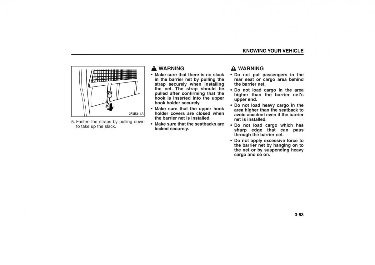 KIA Carens II 2 owners manual / page 92