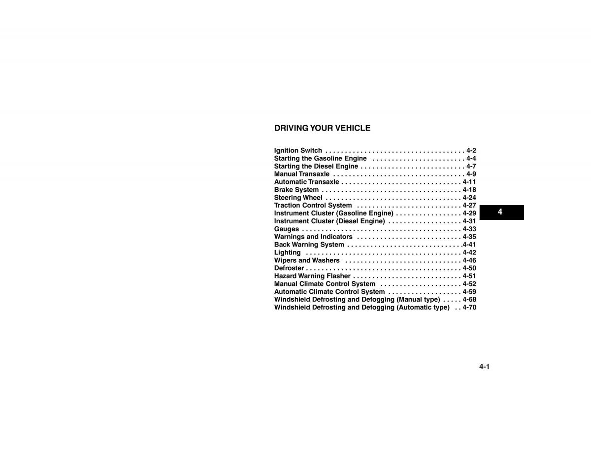 KIA Carens II 2 owners manual / page 96