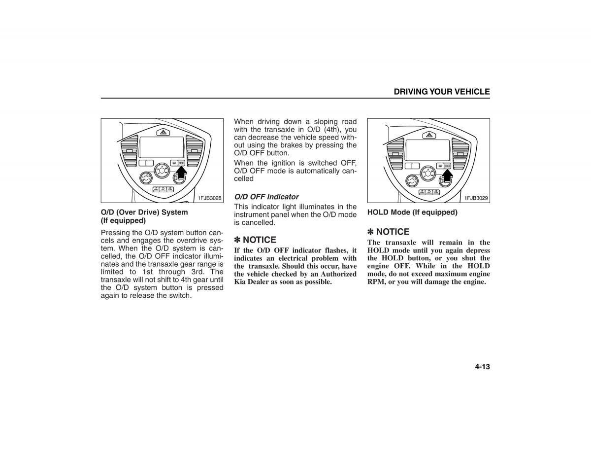 KIA Carens II 2 owners manual / page 108