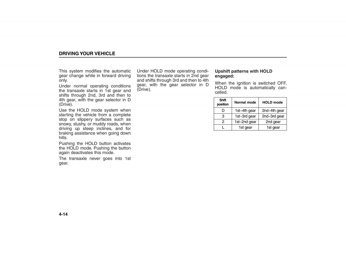 KIA Carens II 2 owners manual / page 109