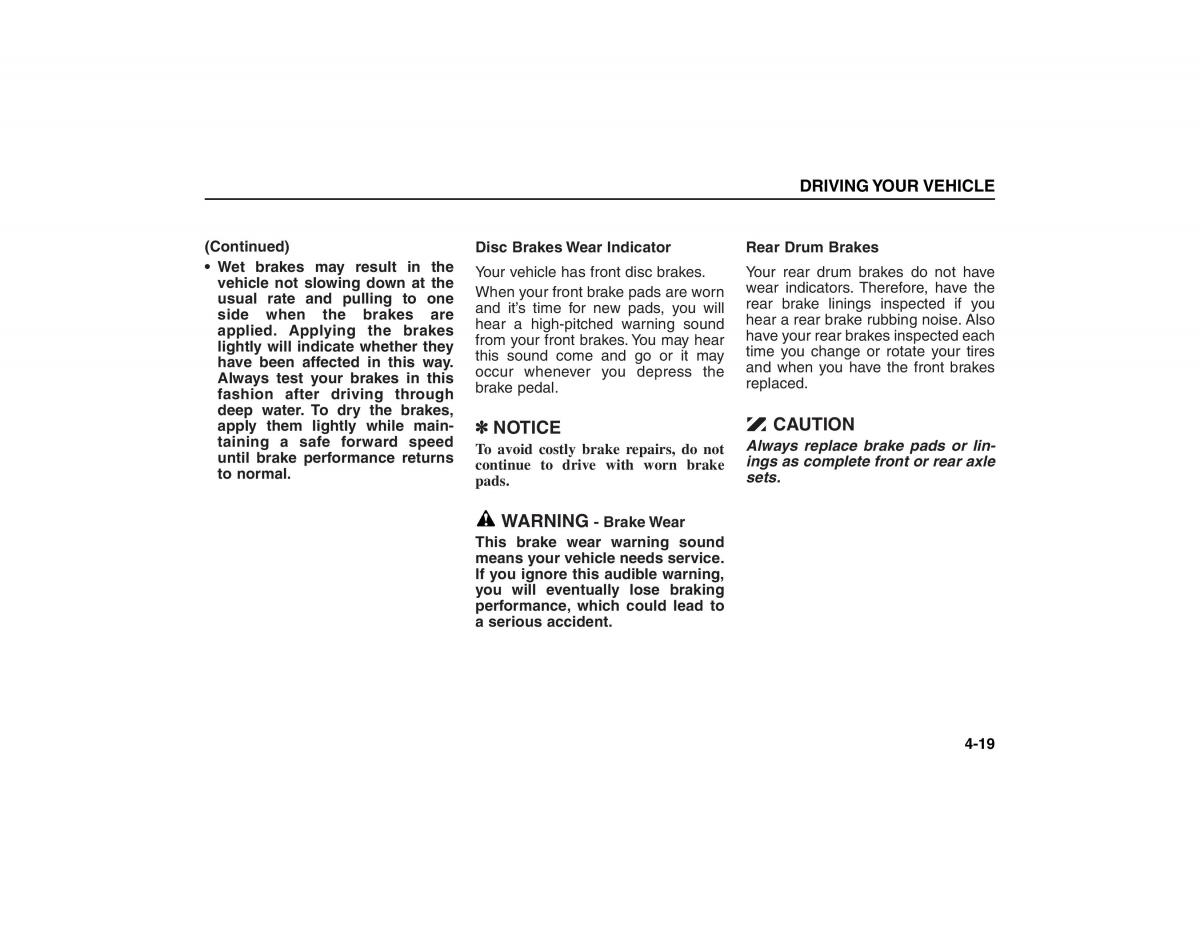 KIA Carens II 2 owners manual / page 114