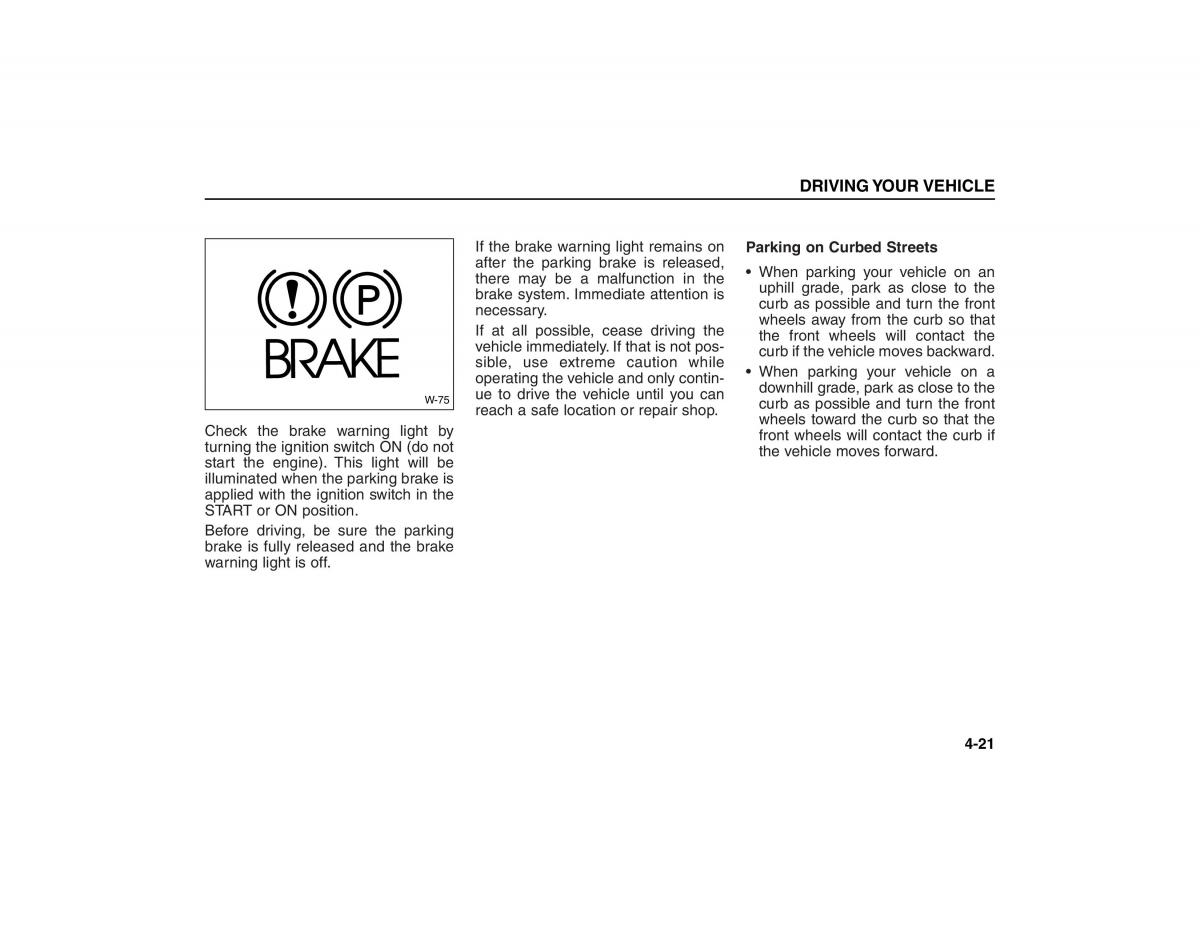 KIA Carens II 2 owners manual / page 116