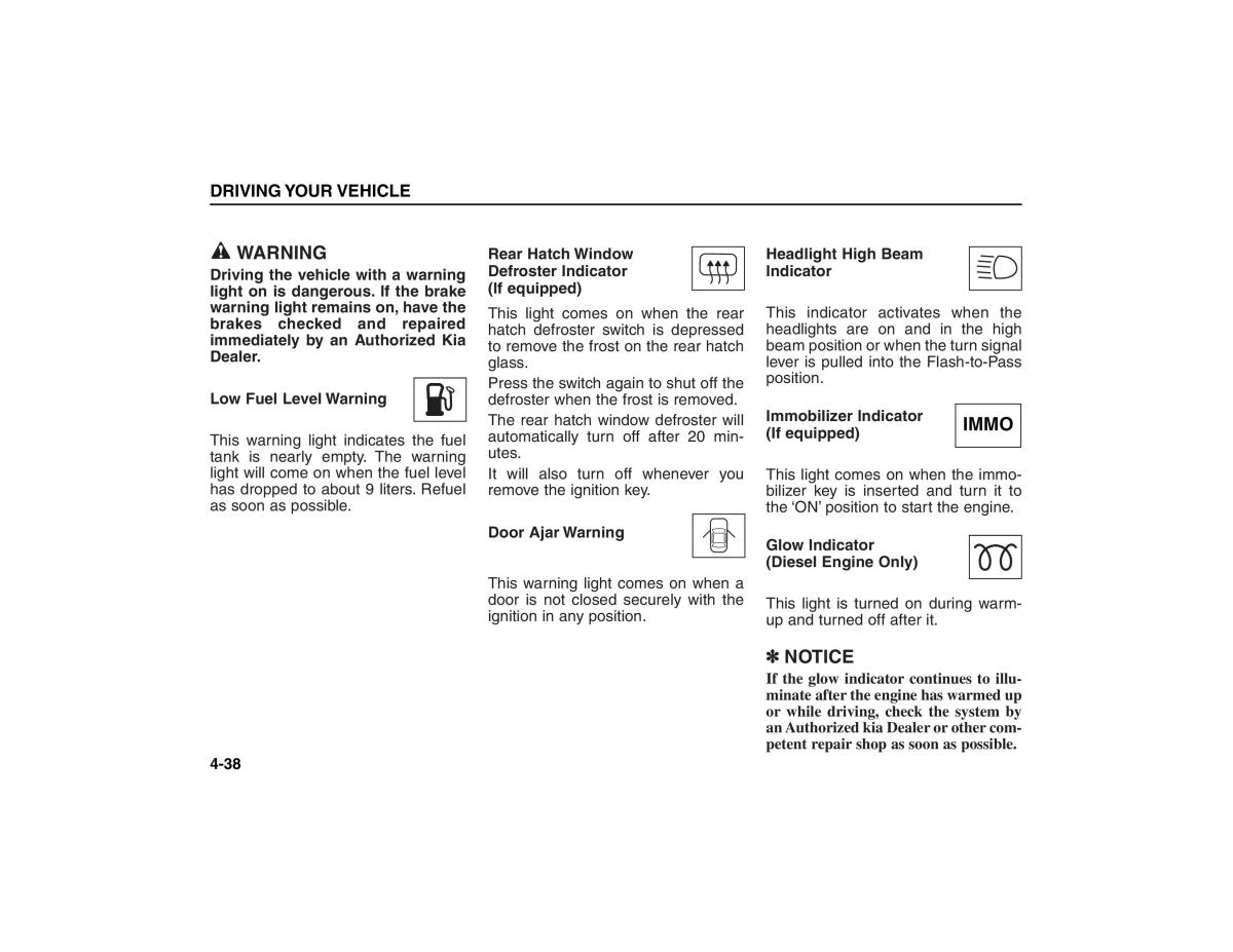 KIA Carens II 2 owners manual / page 133