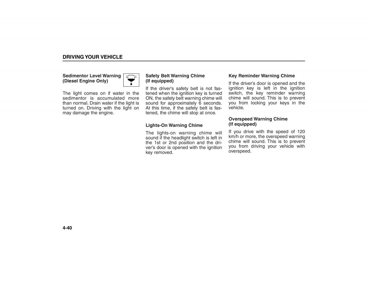 KIA Carens II 2 owners manual / page 135