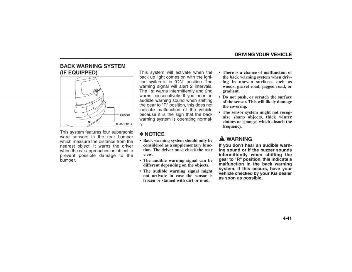 KIA Carens II 2 owners manual / page 136