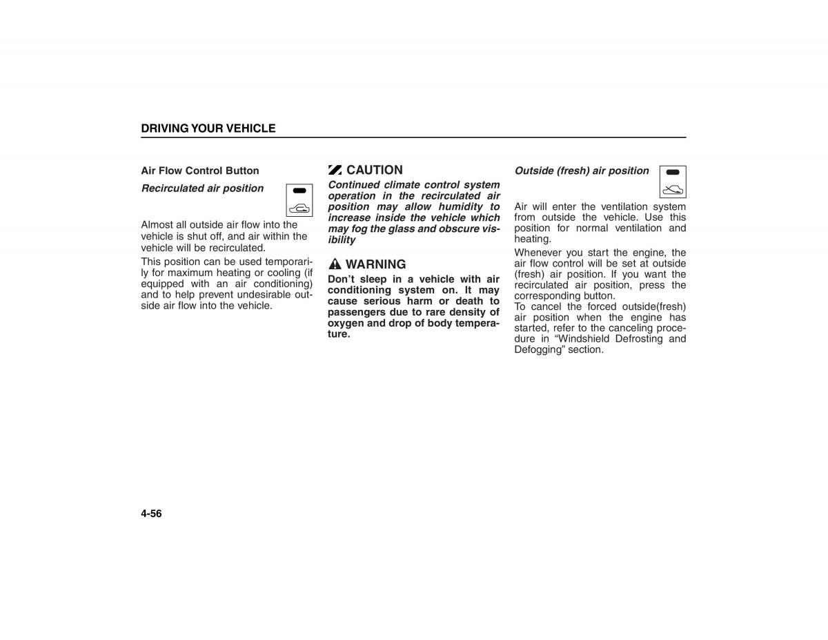 KIA Carens II 2 owners manual / page 151