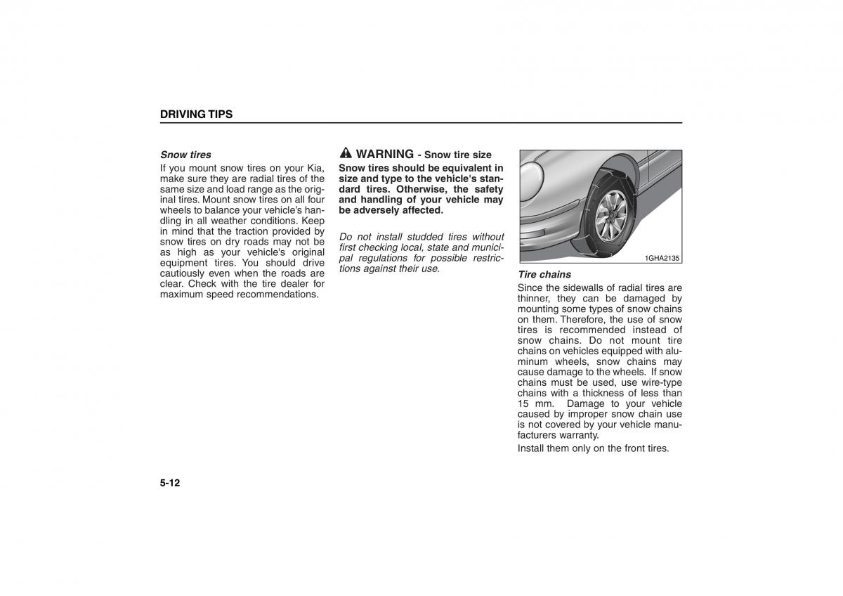 KIA Carens II 2 owners manual / page 178