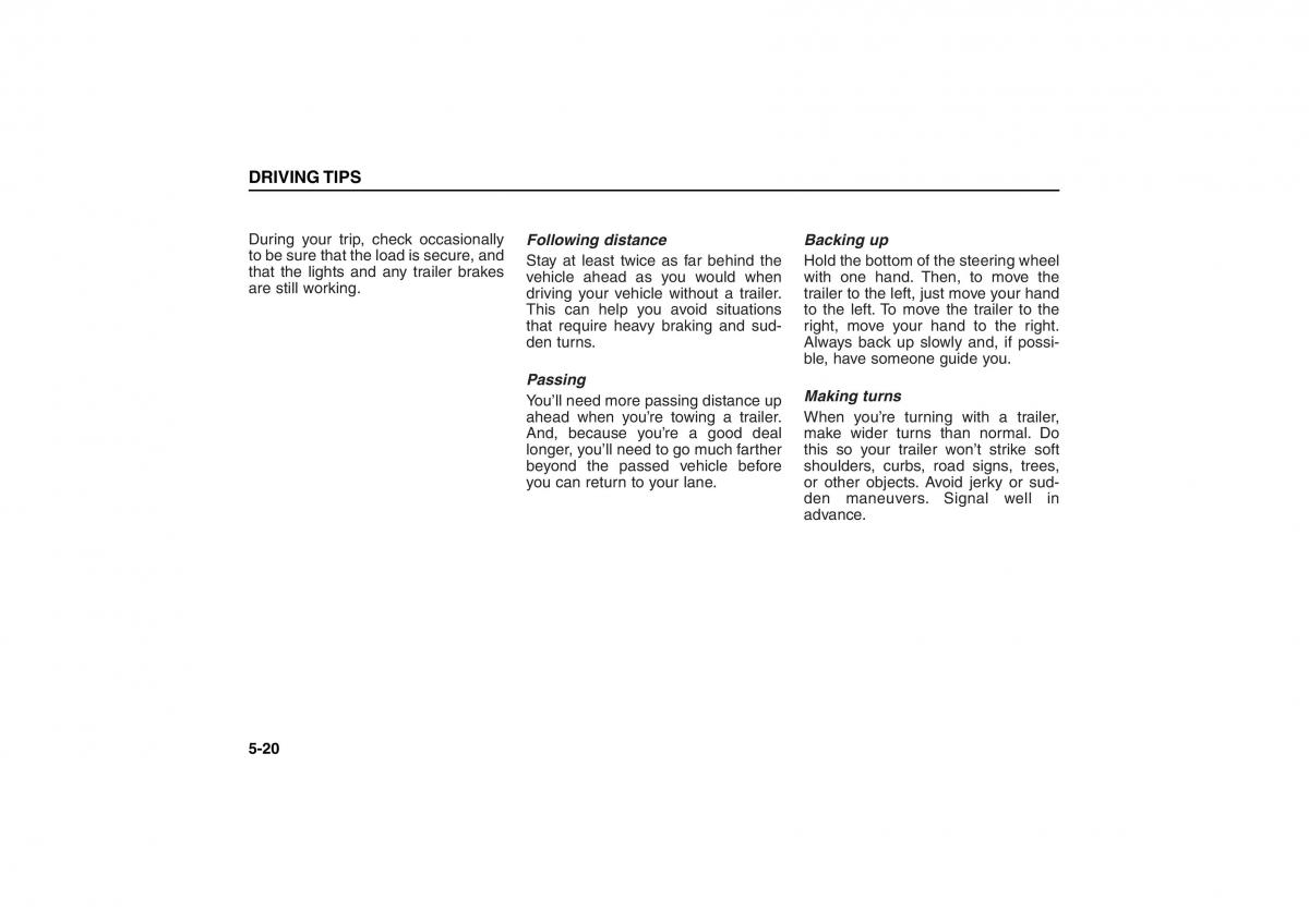 KIA Carens II 2 owners manual / page 186