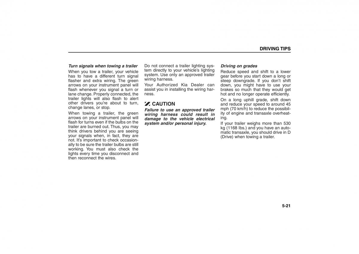 KIA Carens II 2 owners manual / page 187