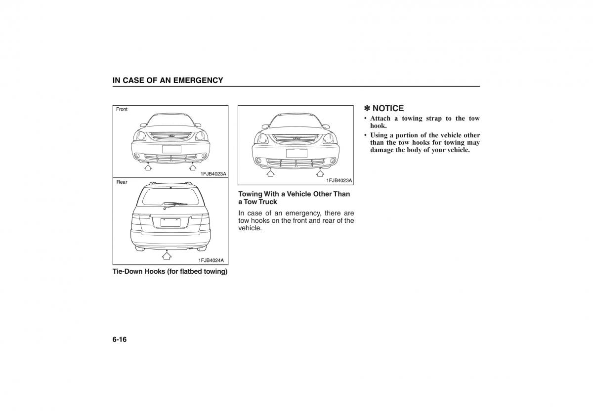 KIA Carens II 2 owners manual / page 207