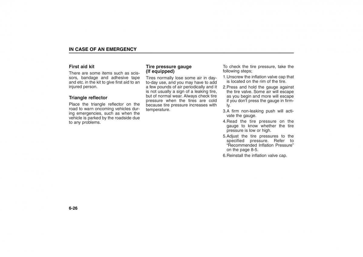 KIA Carens II 2 owners manual / page 217