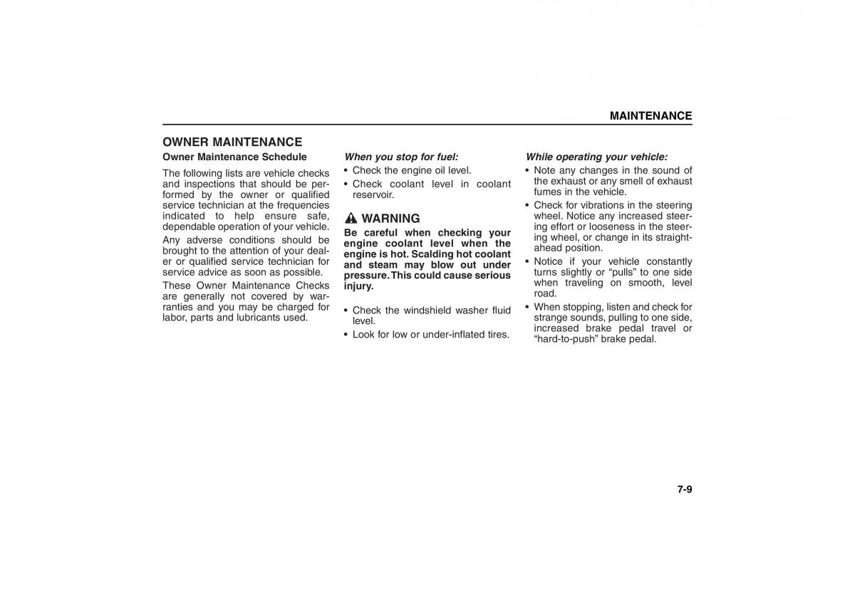 KIA Carens II 2 owners manual / page 226