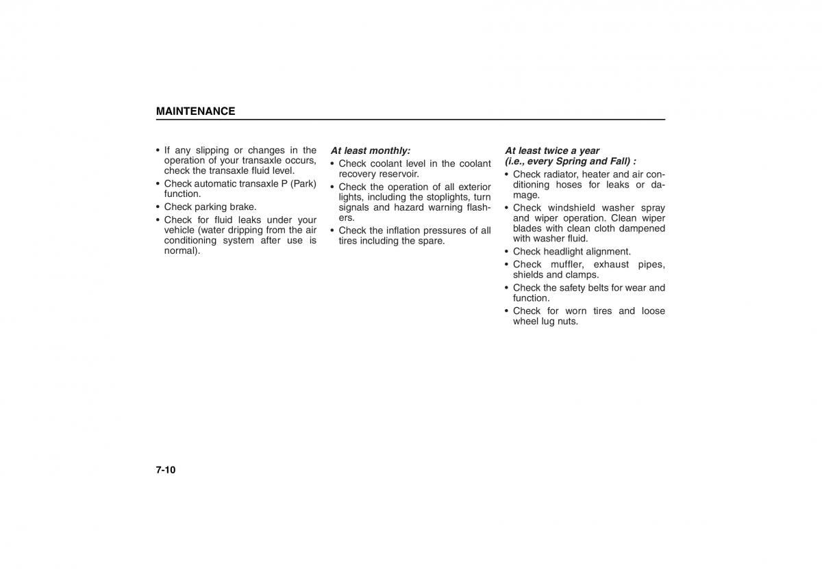 KIA Carens II 2 owners manual / page 227