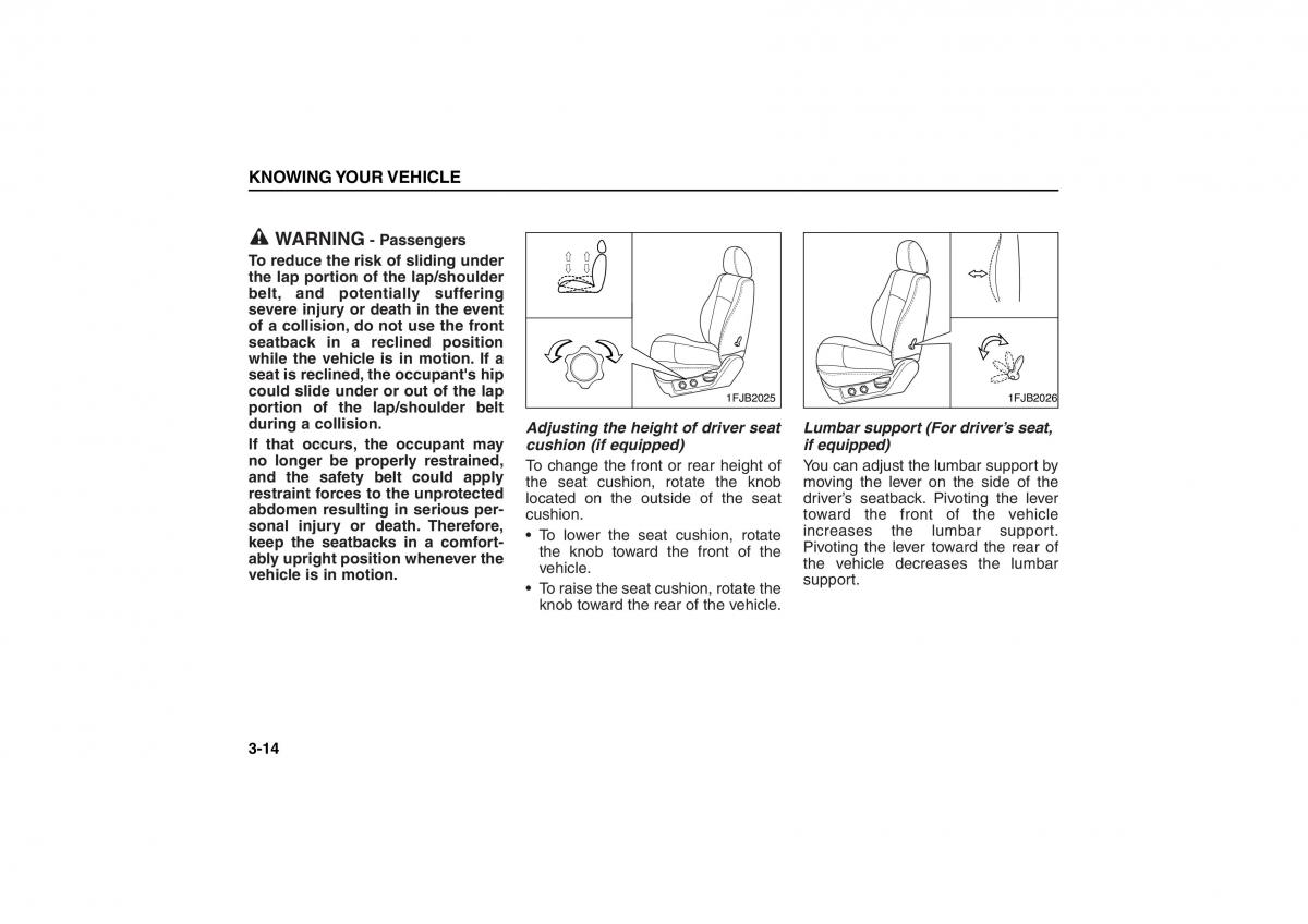 KIA Carens II 2 owners manual / page 23