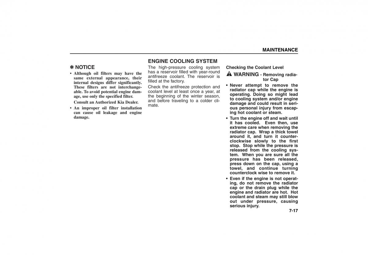 KIA Carens II 2 owners manual / page 234