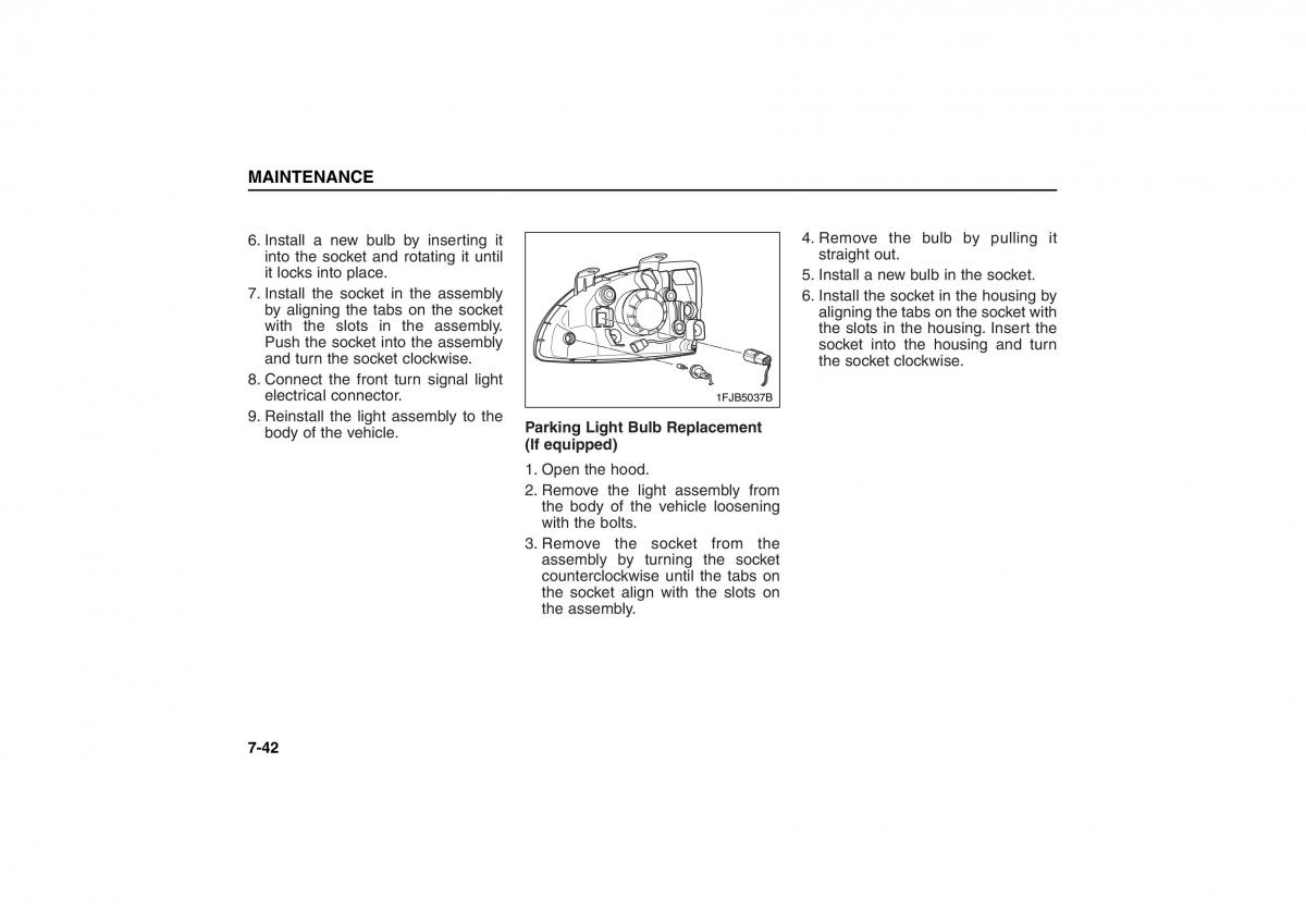 KIA Carens II 2 owners manual / page 259