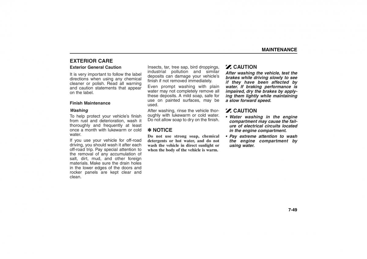 KIA Carens II 2 owners manual / page 266