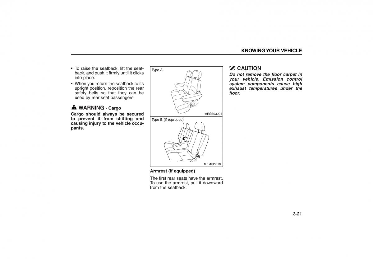 KIA Carens II 2 owners manual / page 30