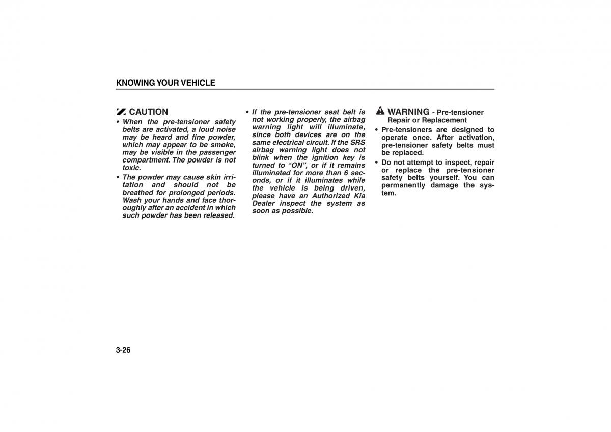 KIA Carens II 2 owners manual / page 35