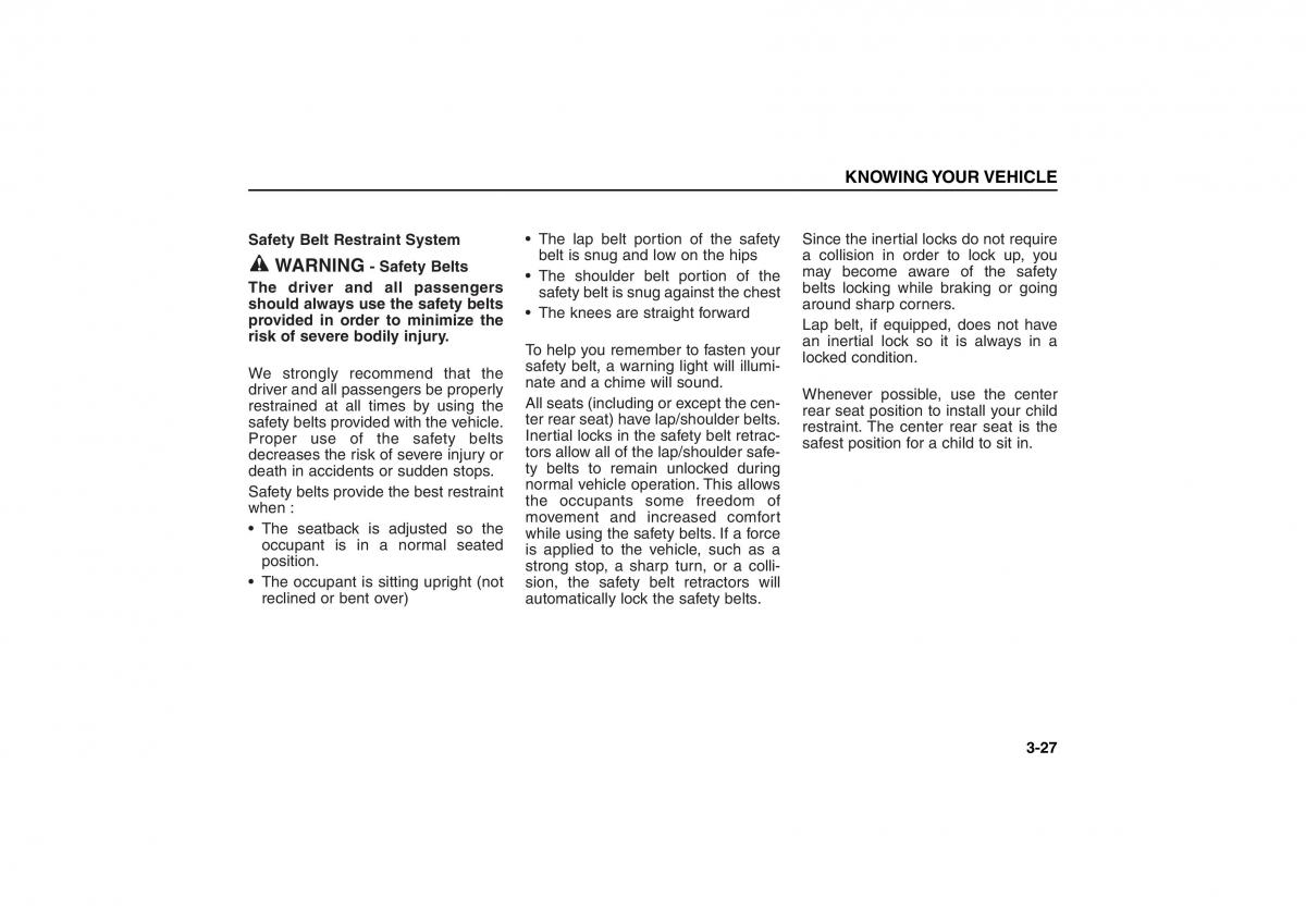 KIA Carens II 2 owners manual / page 36