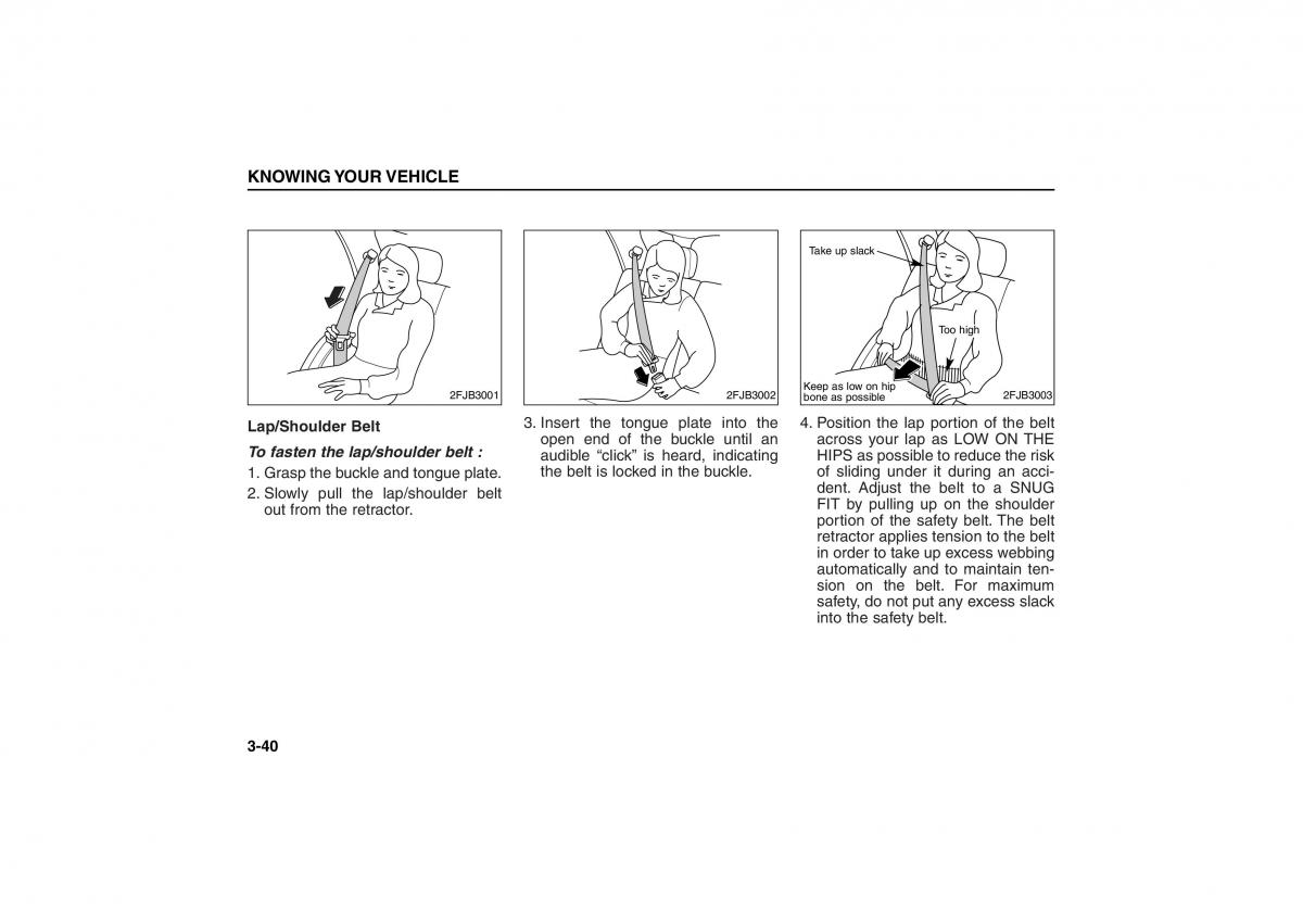 KIA Carens II 2 owners manual / page 49