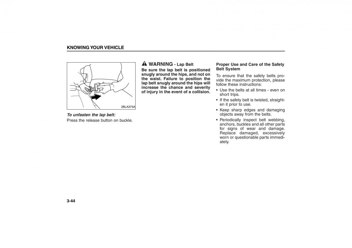 KIA Carens II 2 owners manual / page 53