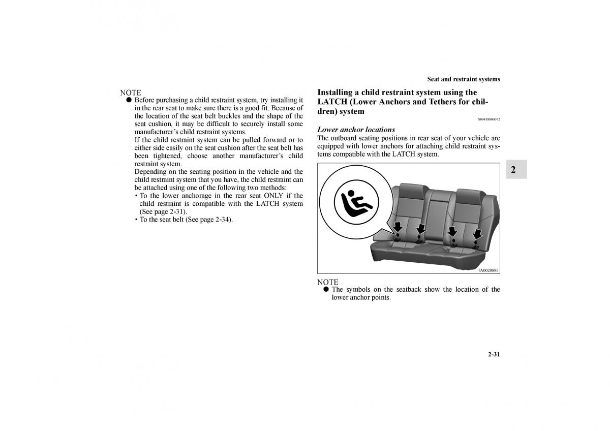 Mitsubishi Galant IX 9 owners manual / page 58