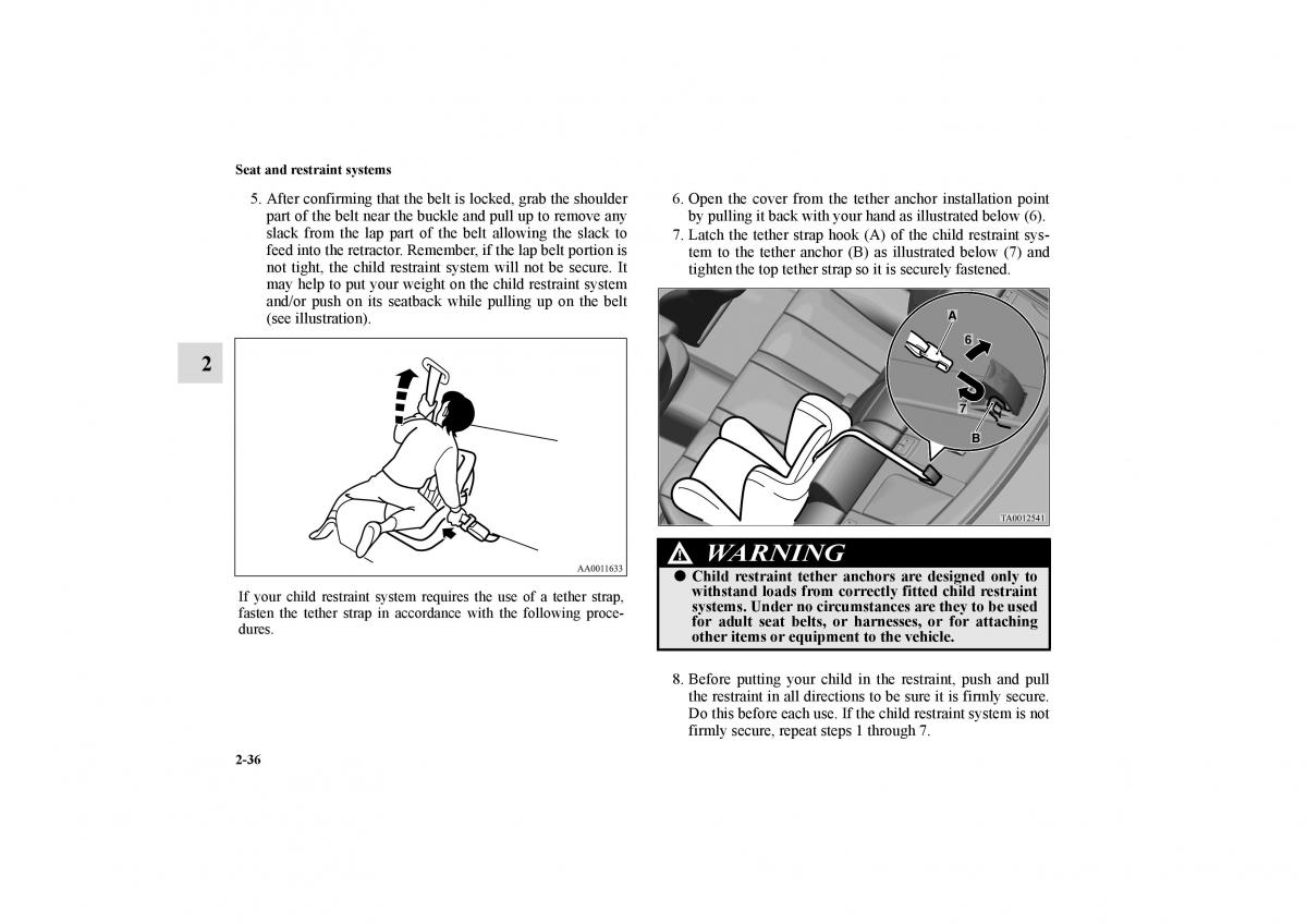 Mitsubishi Galant IX 9 owners manual / page 63