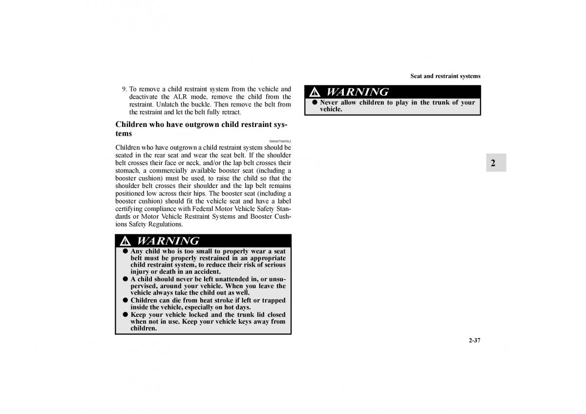 Mitsubishi Galant IX 9 owners manual / page 64