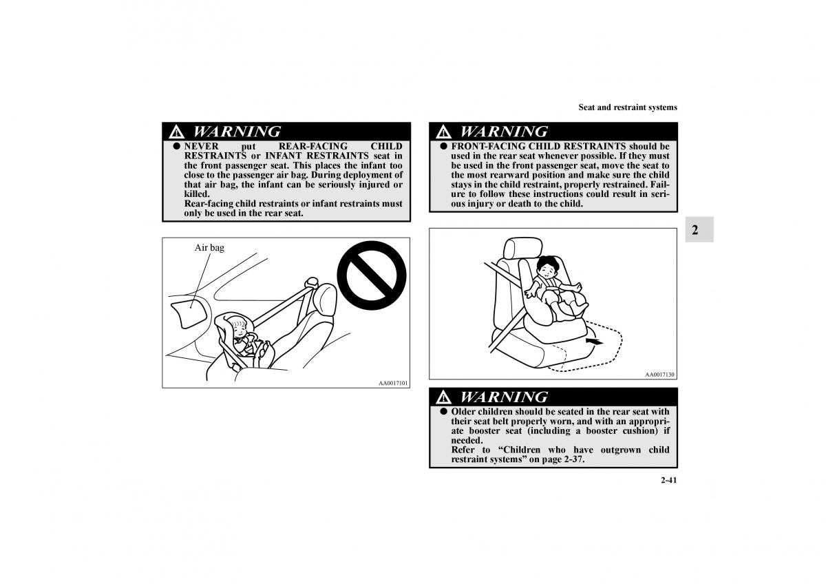 Mitsubishi Galant IX 9 owners manual / page 68