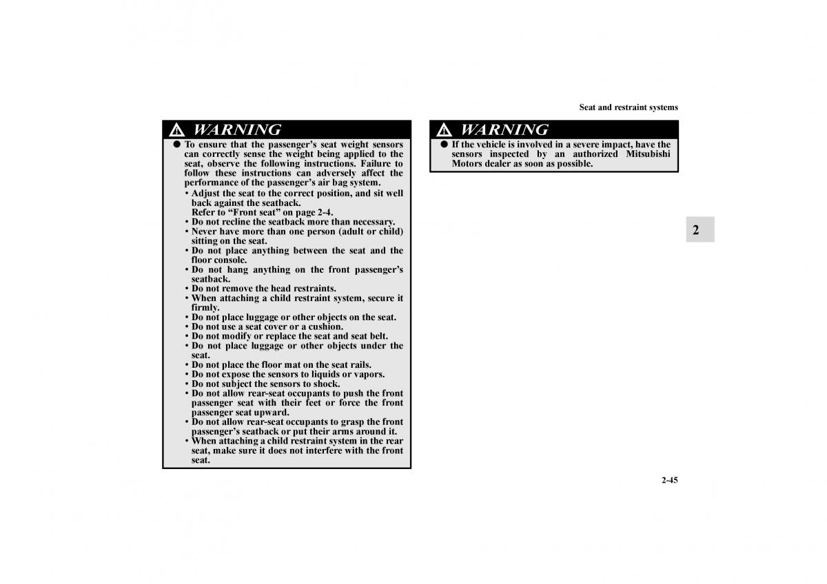 Mitsubishi Galant IX 9 owners manual / page 72