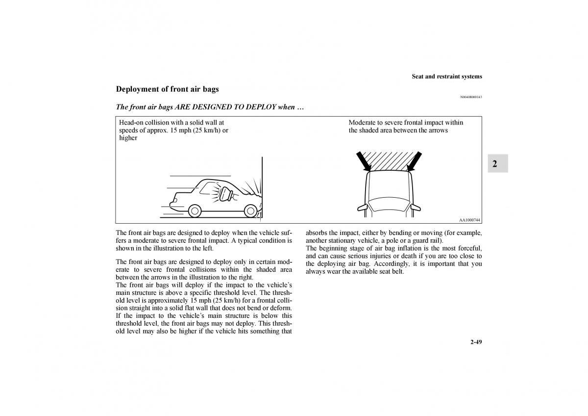 Mitsubishi Galant IX 9 owners manual / page 76