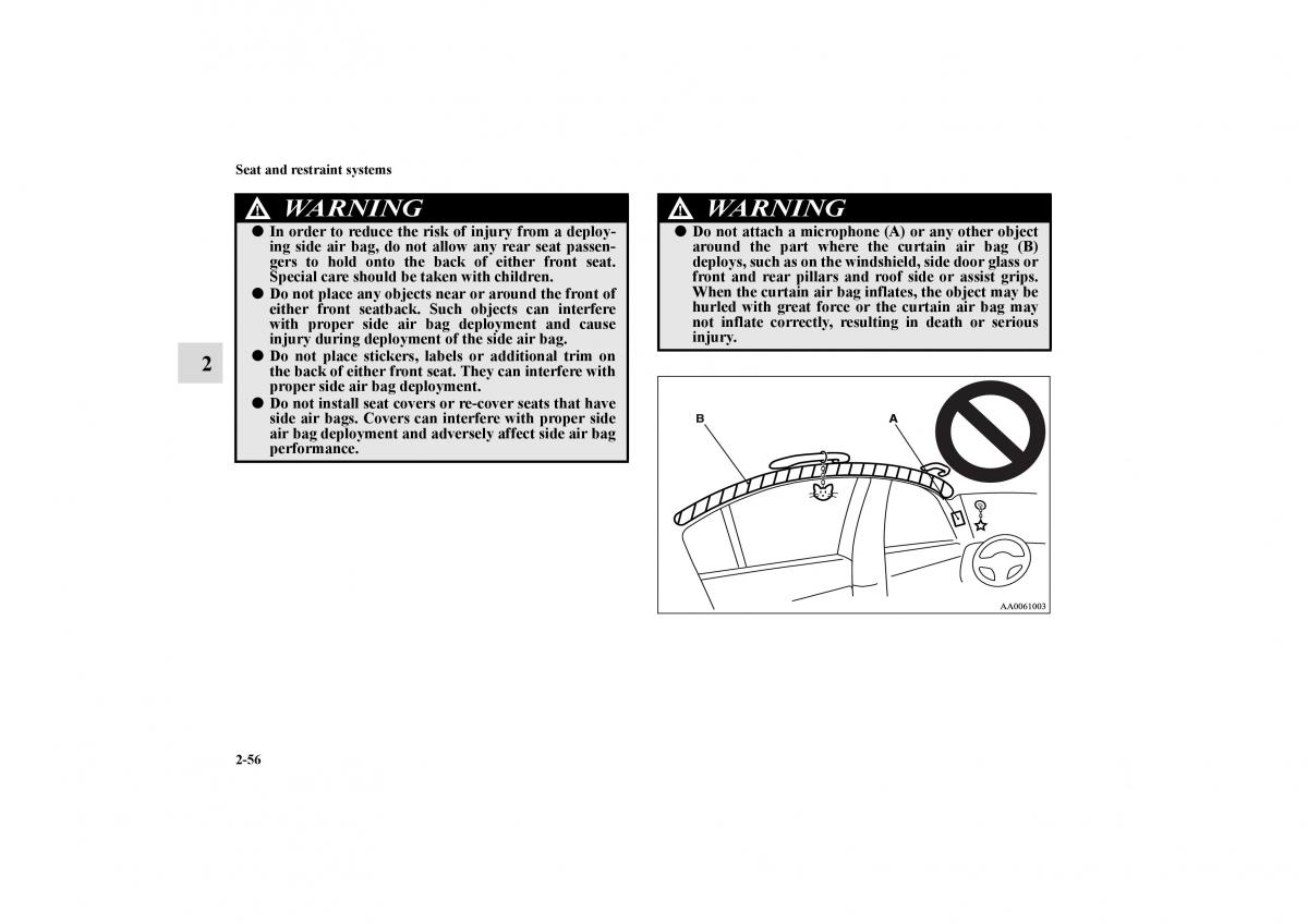 Mitsubishi Galant IX 9 owners manual / page 83