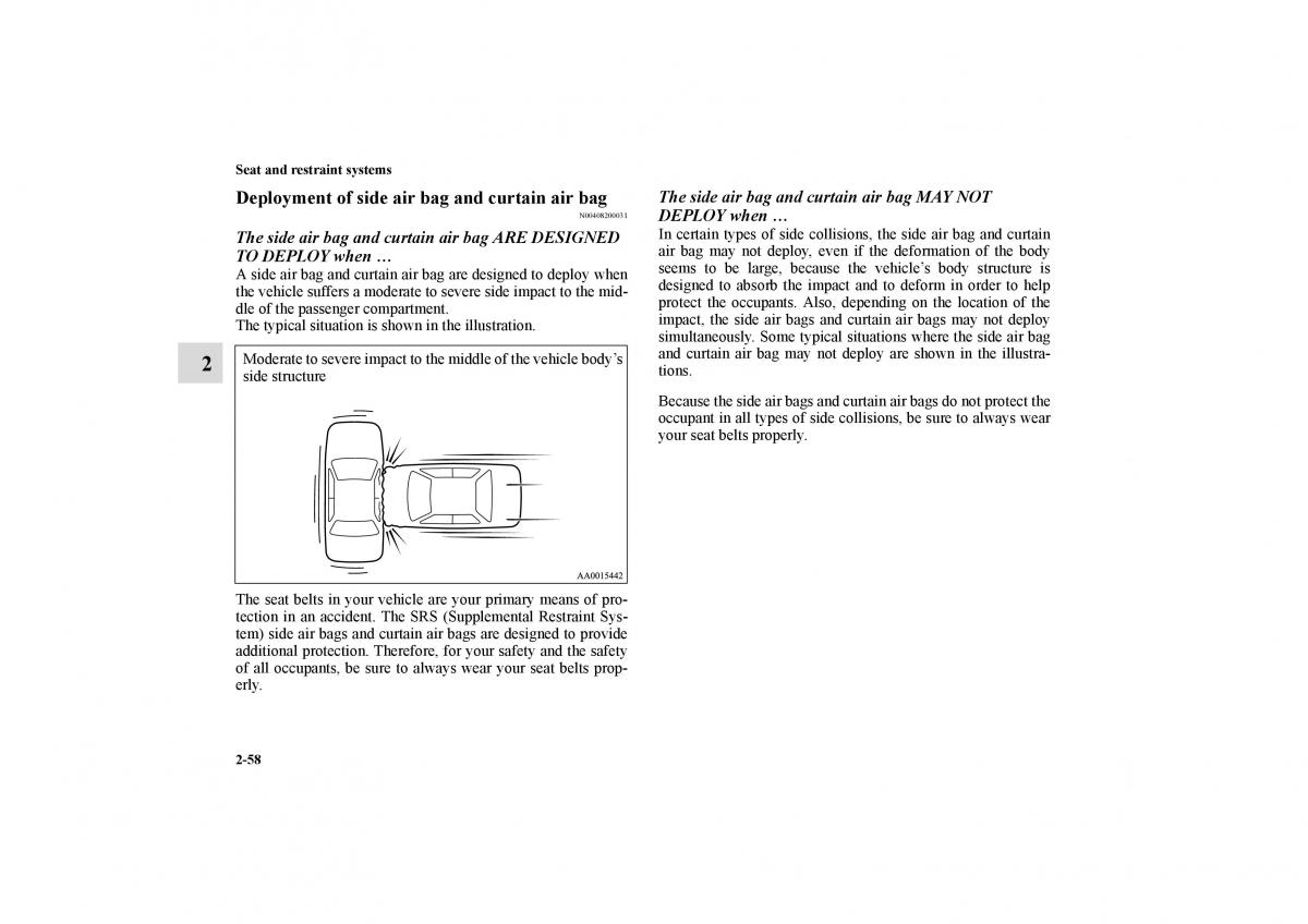 Mitsubishi Galant IX 9 owners manual / page 85