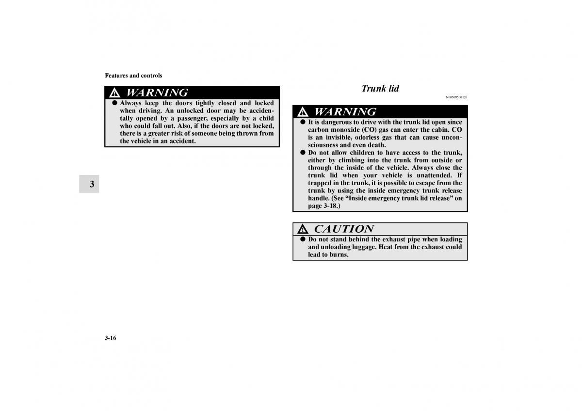 Mitsubishi Galant IX 9 owners manual / page 105