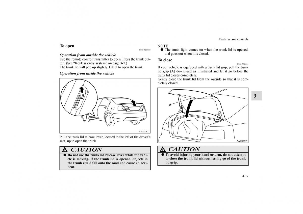 Mitsubishi Galant IX 9 owners manual / page 106