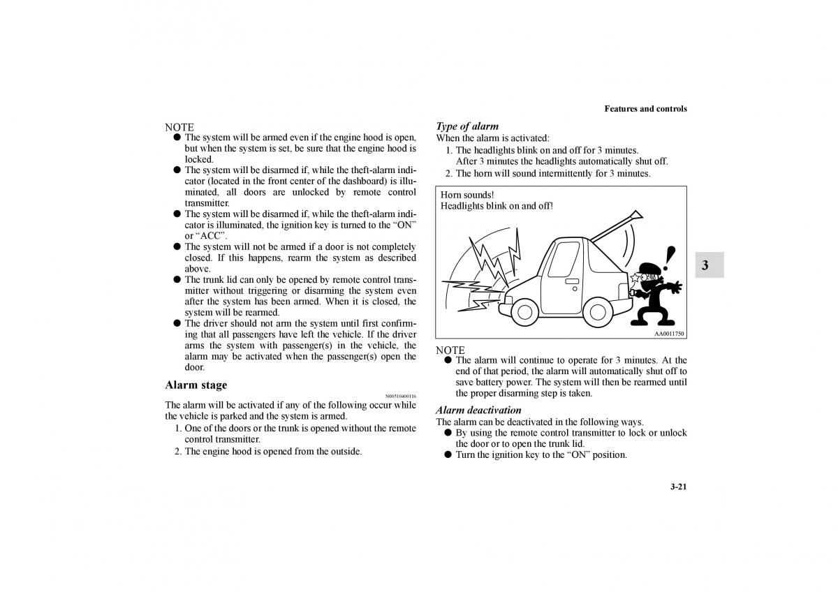 Mitsubishi Galant IX 9 owners manual / page 110