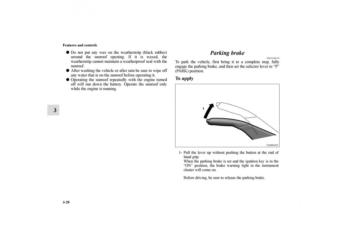 Mitsubishi Galant IX 9 owners manual / page 117