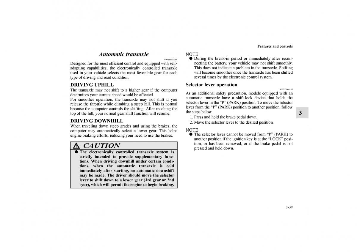 Mitsubishi Galant IX 9 owners manual / page 128