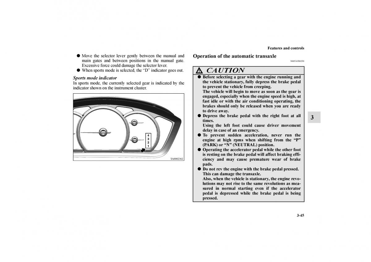 Mitsubishi Galant IX 9 owners manual / page 134